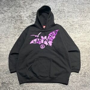 Vintage Bam Margera Element Hoodie Sweatshirt XXL Black Bat Skater Y2K 2000s